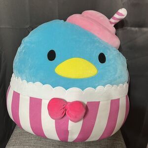 Squishmallows Sanrio Tuxedo Sam Milk Shake Ice Cream 20” Lg Plush Hello Kitty